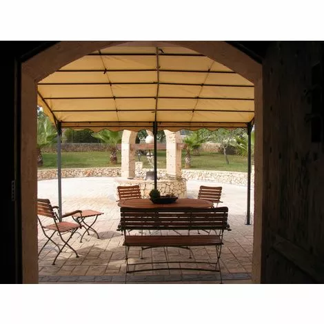 Quick-Star Ersatzdach Anbau Pergola Terrassenüberdachung Mallorca Sand 5 Quick-Star Ersatzdach Anbau Pergola Terrassenüberdachung Mallorca Sand – Bild 5