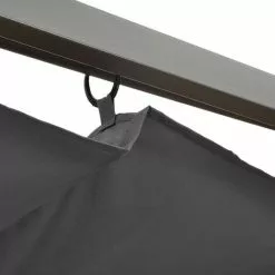 Pergola Mit Ausziehbarem Dach Anthrazit 3x3 M Stahl 180 G/m² VidaXL -Günstiges Partyzelte, Pergolas & Pavillons Geschäft 29226961 5