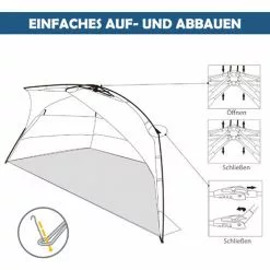 Outsunny® Pop Up Zelt Für 1-2 Personen Campingzelt Mit Fenster Polyester Glasfaser Blau -Günstiges Partyzelte, Pergolas & Pavillons Geschäft 29366613 5
