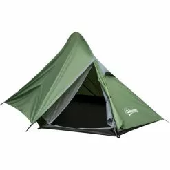 Outsunny Zelt Für 2 Personen Campingzelt Mit Heringen Glasfaser Polyester Dunkelgrün 345 X 150 X 112 Cm