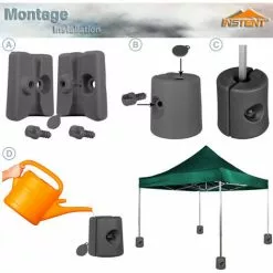 INSTENT 4er Set Fußgewichte Standfüße Für Pavillon Weiß 9 INSTENT 4er Set Fußgewichte Standfüße Für Pavillon Weiß -Günstiges Partyzelte, Pergolas & Pavillons Geschäft 30539696 5