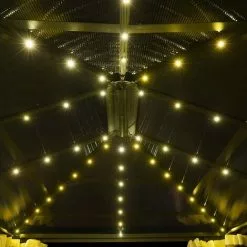 BRAST Alu-Pavillon Premium 3x4m Beige Festes Dach Wasserdicht + Moskitonetz + LEDs -Günstiges Partyzelte, Pergolas & Pavillons Geschäft 30673879 3