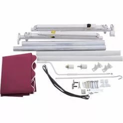 COSTWAY 3 X 2,5 M Gelenkarmmarkise Sonnenmarkise Balkonmarkise Terrassenmarkise Klemmmarkise Mit Kurbel Fuer Balkon Und Veranda Weinrot -Günstiges Partyzelte, Pergolas & Pavillons Geschäft 30958789 3