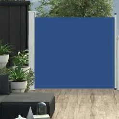 ABCRITAL Ausziehbare Seitenmarkise 100x300 Cm Blau
