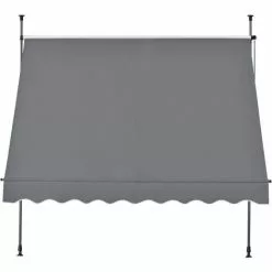[PRO.TEC] Klemmmarkise 350x120x200-300cm Ohne Bohren Mittelgrau Pro.tec -Günstiges Partyzelte, Pergolas & Pavillons Geschäft 31801080 4