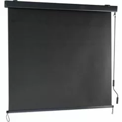 Relaxdays Senkrechtmarkise, 250 X 160 Cm, Sonnen- Und Sichtschutz, Balkon Und Terrasse, Außenrollo Mit Kurbel, Anthrazit