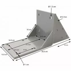 2er-Set Dachsparrenadapter Für Kassetten-Markise HHG-442 H123, Dachsparren Halterung Adapter ~ Anthrazit -Günstiges Partyzelte, Pergolas & Pavillons Geschäft 32379542 3