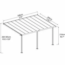 Palram - Canopia Terrassenüberdachung Olympia Weiß 300x546x305 Cm -Günstiges Partyzelte, Pergolas & Pavillons Geschäft 32382620 3