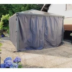 Palram - Canopia Polyester Pavillon Palermo 4300 Vorhänge Grau