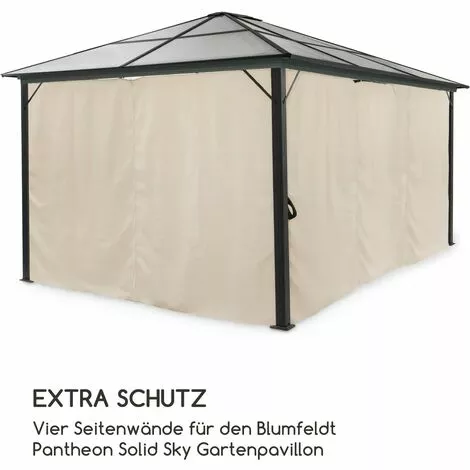 Blumfeldt Pantheon Solid Sky Pavillon-Seitenwände 3x4 4 Stück 140g/m² 3 Blumfeldt Pantheon Solid Sky Pavillon-Seitenwände 3x4 4 Stück 140g/m² – Bild 3