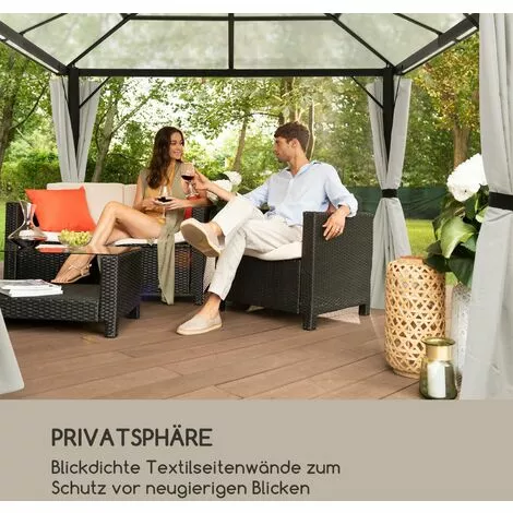 Blumfeldt Pantheon Solid Sky Pavillon-Seitenwände 3x4 4 Stück 140g/m² 2 Blumfeldt Pantheon Solid Sky Pavillon-Seitenwände 3x4 4 Stück 140g/m² – Bild 2