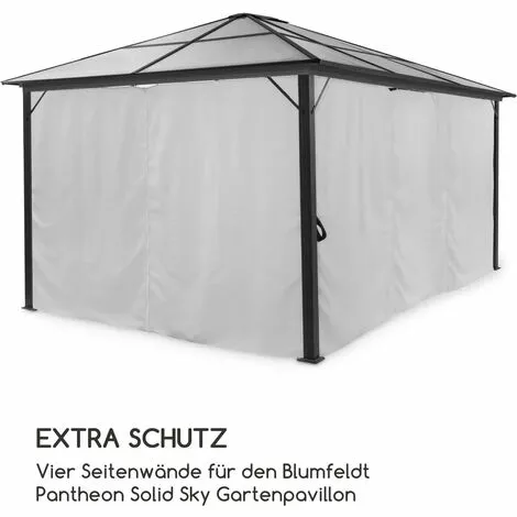 Blumfeldt Pantheon Solid Sky Pavillon-Seitenwände 3x4 4 Stück 140g/m² 3 Blumfeldt Pantheon Solid Sky Pavillon-Seitenwände 3x4 4 Stück 140g/m² – Bild 3