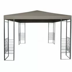 TrendLine Ersatzdach Zu Pavillon Rio Polyester 3 X 3 M Taupe Sonnenschutz