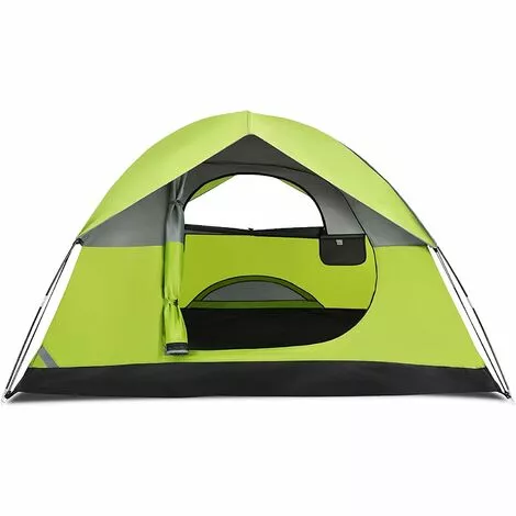 COSTWAY 4 Personen Campingzelt Doppelschicht, Kuppelzelt Winddicht, Camping Tent Für Wandern, Im Freien, Wurfzelt Mit Wasserabweisendem Regenverdeck 1 COSTWAY 4 Personen Campingzelt Doppelschicht, Kuppelzelt Winddicht, Camping Tent Für Wandern, Im Freien, Wurfzelt Mit Wasserabweisendem Regenverdeck