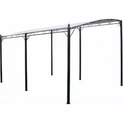 Primaster Anbaupavillon Pergola Weiß Pavillon Vordach Sonnenschutz Terrassenpavi