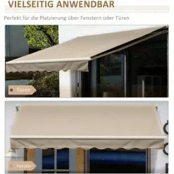 Outsunny Manuelle Gelenkarmmarkise Outdoor 395 Cm X 245 Cm X 350 Cm -Günstiges Partyzelte, Pergolas & Pavillons Geschäft 48015542 5