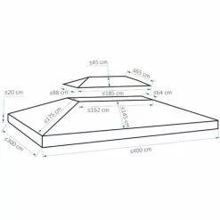 Outsunny Ersatzdach Pavillondach Für Metallpavillon Gartenpavillon Partyzelt Gartenzelt Polyester 3x4m Dunkelgrau 7 Outsunny Ersatzdach Pavillondach Für Metallpavillon Gartenpavillon Partyzelt Gartenzelt Polyester 3x4m Dunkelgrau -Günstiges Partyzelte, Pergolas & Pavillons Geschäft 48476345 3