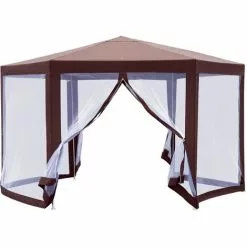 Outsunny Pavillon Gartenpavillon Mit Moskitonetz 195 cm X 245 cm