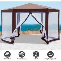 Outsunny Pavillon Gartenpavillon Mit Moskitonetz 195 cm X 245 cm -Günstiges Partyzelte, Pergolas & Pavillons Geschäft 48889652 4