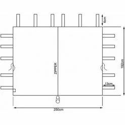 Quick-Star 2 Seitenteile Mit RV 250x192cm 350x192cm Für Pavillon Nizza 3x4m Seitenwand Taupe RAL 7006 -Günstiges Partyzelte, Pergolas & Pavillons Geschäft 49240242 3