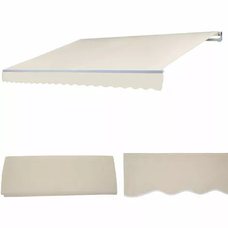 Ersatz-Bezug Für Markise HHG-471, Gelenkarmmarkise Ersatzbezug Sonnenschutz, 2,5x2m ~ Polyester Creme 2 Ersatz-Bezug Für Markise HHG-471, Gelenkarmmarkise Ersatzbezug Sonnenschutz, 2,5x2m ~ Polyester Creme – Bild 2