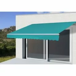 Ersatz-Bezug Für Markise HHG-459, Gelenkarmmarkise Ersatzbezug Sonnenschutz, 5x3m ~ Polyester Türkis -Günstiges Partyzelte, Pergolas & Pavillons Geschäft 51216437 5