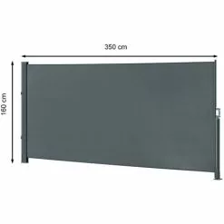 Seitenmarkise 160x350cm Anthrazit Aluminium VitaliSpa -Günstiges Partyzelte, Pergolas & Pavillons Geschäft 52046162 3