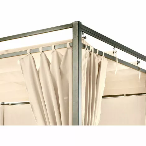 Quick-Star 4 Seitenteile Für Flachdachpergola Firenze Sand 5 Quick-Star 4 Seitenteile Für Flachdachpergola Firenze Sand – Bild 5