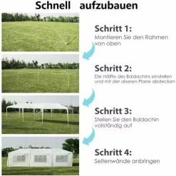 COSTWAY 3x9m Gartenpavillon Partyzelt Mit 8 Seitenwaende, Faltpavillon Bierzelt UV-Schutz, Gartenzelt Faltbar, Faltzelt Pavillon 8 COSTWAY 3x9m Gartenpavillon Partyzelt Mit 8 Seitenwaende, Faltpavillon Bierzelt UV-Schutz, Gartenzelt Faltbar, Faltzelt Pavillon -Günstiges Partyzelte, Pergolas & Pavillons Geschäft 53368166 4