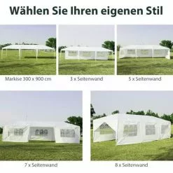 COSTWAY 3x9m Gartenpavillon Partyzelt Mit 8 Seitenwaende, Faltpavillon Bierzelt UV-Schutz, Gartenzelt Faltbar, Faltzelt Pavillon 9 COSTWAY 3x9m Gartenpavillon Partyzelt Mit 8 Seitenwaende, Faltpavillon Bierzelt UV-Schutz, Gartenzelt Faltbar, Faltzelt Pavillon -Günstiges Partyzelte, Pergolas & Pavillons Geschäft 53368166 5