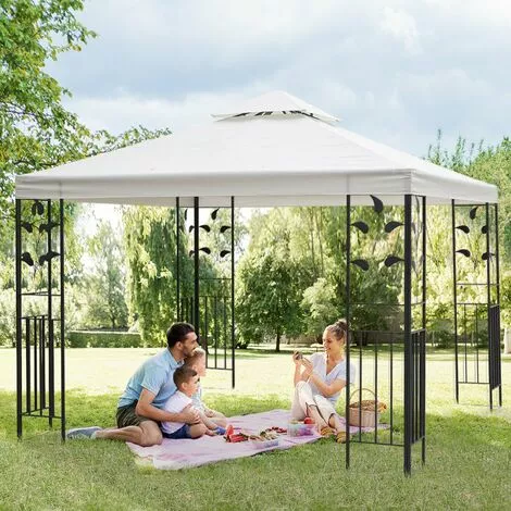 Outsunny Gartenpavillon Pavillon 3 M X 3 M 2 Outsunny Gartenpavillon Pavillon 3 M X 3 M – Bild 2