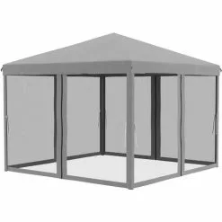 Outsunny Faltpavillon Mit Moskitonetz 296 Cm X 295 cm X 265 cm