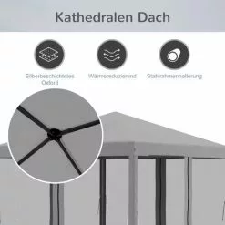 Outsunny Faltpavillon Mit Moskitonetz 296 Cm X 295 cm X 265 cm -Günstiges Partyzelte, Pergolas & Pavillons Geschäft 53831480 4