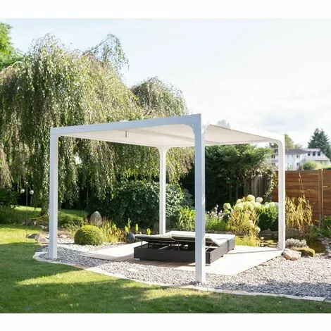 Paragon Outdoor Aluminium Pavillon Pergola Novara 10x12 Inkl. Lamellendach Weiß 300x360x231 Cm 2 Paragon Outdoor Aluminium Pavillon Pergola Novara 10x12 Inkl. Lamellendach Weiß 300x360x231 Cm – Bild 2