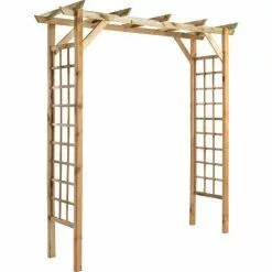 JARDIPOLYS Pergola VALERIANE - Gerade - L. 210 X T. 72 X H. 214,5 Cm