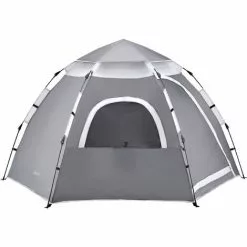 [EN.CASA] Campingzelt Nybro Pop Up Kuppelzelt 240x205x140cm Grau [pro.tec] -Günstiges Partyzelte, Pergolas & Pavillons Geschäft 56363949 4