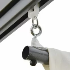 Outsunny Terrassenpavillon Mit Einziehbarem Dachverdeck, Cremeweiß, 3 X 3 X 2,3 M -Günstiges Partyzelte, Pergolas & Pavillons Geschäft 56403509 5