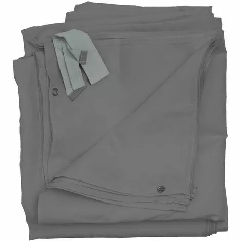 HHG 4er-Set Seitenwand Für Pergola Calpe, Ersatzseitenwand Pavillon 4x3m, Polyester ~ Grau 1 HHG 4er-Set Seitenwand Für Pergola Calpe, Ersatzseitenwand Pavillon 4x3m, Polyester ~ Grau