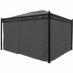 HHG 4er-Set Seitenwand Für Pergola Calpe, Ersatzseitenwand Pavillon 4x3m, Polyester ~ Grau 8 HHG 4er-Set Seitenwand Für Pergola Calpe, Ersatzseitenwand Pavillon 4x3m, Polyester ~ Grau -Günstiges Partyzelte, Pergolas & Pavillons Geschäft 56664209 4