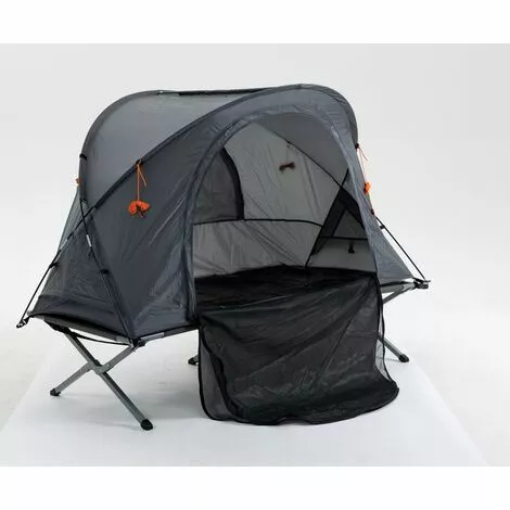 Outsunny Zelt Für Zwei Personen Mit Feldbett Und Matratze, Faltbar, Grau, 193 X 146 X 159 Cm 1 Outsunny Zelt Für Zwei Personen Mit Feldbett Und Matratze, Faltbar, Grau, 193 X 146 X 159 Cm