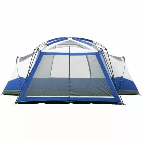 Outsunny Campingzelt Mit Vorzelt, Für 6-8 Personen, Blau+Grün+Grau, 5 X 4,8 X 2,3 M 4 Outsunny Campingzelt Mit Vorzelt, Für 6-8 Personen, Blau+Grün+Grau, 5 X 4,8 X 2,3 M – Bild 4