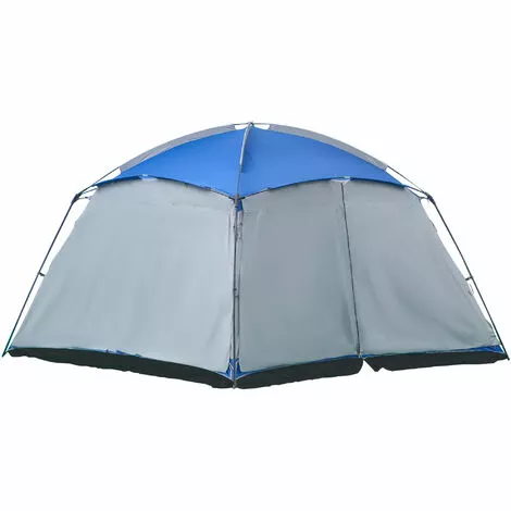 Outsunny Campingzelt Für 8 Pers., Mit Tragetasche, Blau, 3,6 X 3,6 X 2 M 1 Outsunny Campingzelt Für 8 Pers., Mit Tragetasche, Blau, 3,6 X 3,6 X 2 M