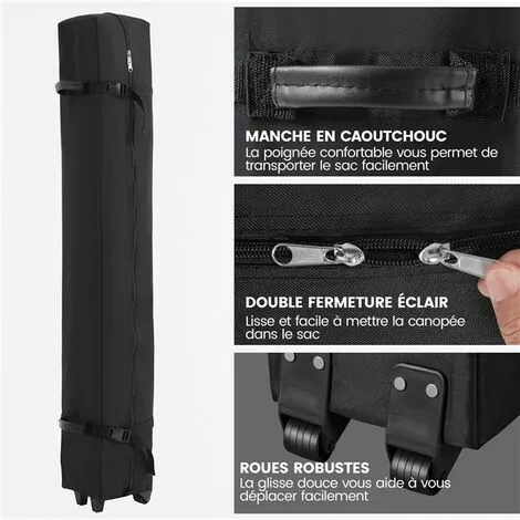 Yaheetech Pavillon Wasserdicht Deckfläche 3x3 M, Pop-Up Faltpavillon Gartenzelt Mit 4 Sandsäcken Und Tragetasche Auf Rädern, Geeignet Für Camping, Hochzeiten Im Freien, Gartenpartys, Blau 4 Yaheetech Pavillon Wasserdicht Deckfläche 3x3 M, Pop-Up Faltpavillon Gartenzelt Mit 4 Sandsäcken Und Tragetasche Auf Rädern, Geeignet Für Camping, Hochzeiten Im Freien, Gartenpartys, Blau – Bild 4