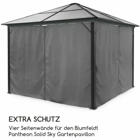 Blumfeldt Pantheon Solid Sky Pavillon-Seitenwände 3x3 4 Stück 140g/m² 3 Blumfeldt Pantheon Solid Sky Pavillon-Seitenwände 3x3 4 Stück 140g/m² – Bild 3