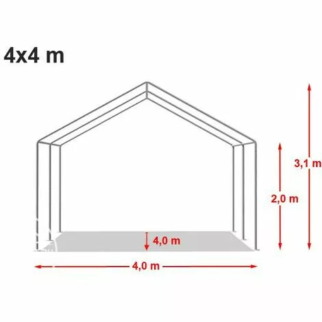 PROFIZELT24 TOOLPORT Party-Zelt Festzelt 4x4 M Garten-Pavillon -Zelt Ca. 500g/m² PVC Plane In Grün-weiß Wasserdicht 5 PROFIZELT24 TOOLPORT Party-Zelt Festzelt 4x4 M Garten-Pavillon -Zelt Ca. 500g/m² PVC Plane In Grün-weiß Wasserdicht – Bild 5