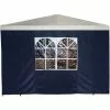 DEGAMO Seitenplane Für Pavillon, 3x1,9 Meter, Polyester Blau Mit Fenster