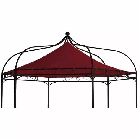 DEGAMO Ersatzdach Für Pavillon MODENA, Polyester PVC-beschichtet Bordeaux 1 DEGAMO Ersatzdach Für Pavillon MODENA, Polyester PVC-beschichtet Bordeaux