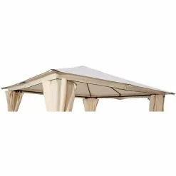 DEGAMO Ersatzdach Für Pavillon VENEZIA, Polyester PVC-beschichtet écru