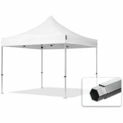 PROFIZELT24 Faltzelt PROFESSIONAL 3x3 M Ohne Seitenteile Faltpavillon ALU Pavillon Partyzelt In Weiß