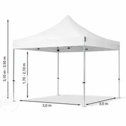 PROFIZELT24 Faltzelt PROFESSIONAL 3x3 M Ohne Seitenteile Faltpavillon ALU Pavillon Partyzelt In Weiß 7 PROFIZELT24 Faltzelt PROFESSIONAL 3x3 M Ohne Seitenteile Faltpavillon ALU Pavillon Partyzelt In Weiß -Günstiges Partyzelte, Pergolas & Pavillons Geschäft 7644507 4